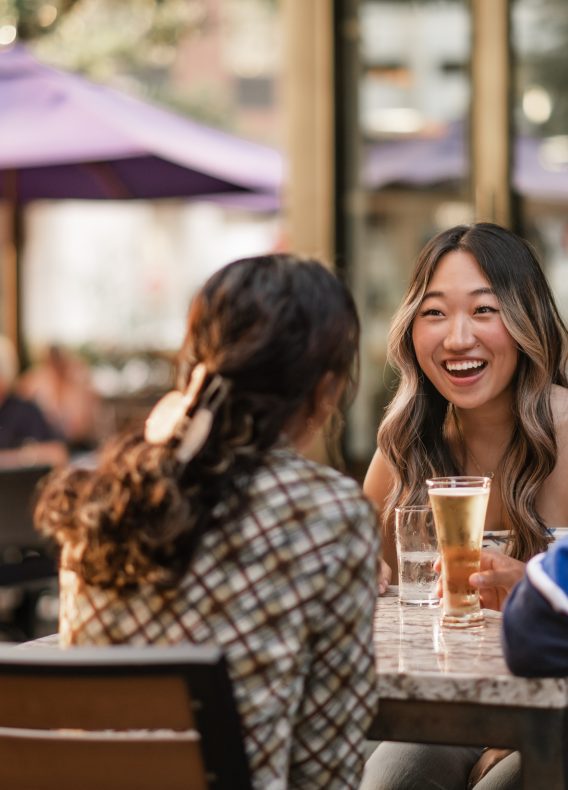 Georgia Tech students hanging out near campus