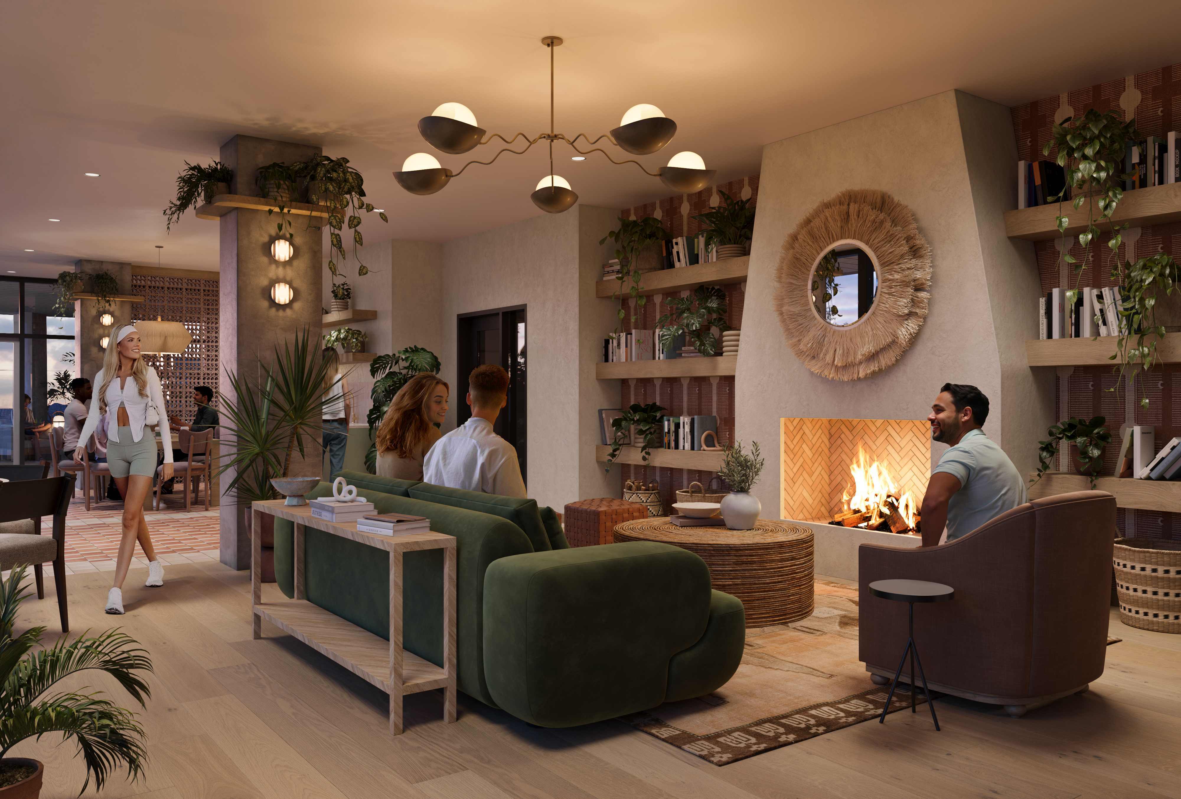 Step into Rambler Tempe’s sleek interiors with modern finishes, versatile seating, and vibrant spaces for relaxation and connection.