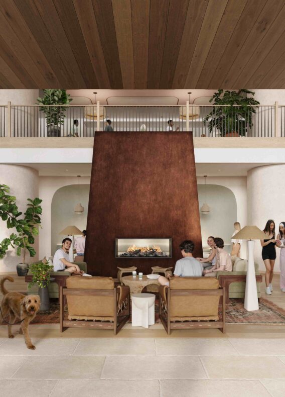Rambler Tempe’s welcoming lobby provides a bright and airy environment, perfect for studying, relaxing or connecting with friends.