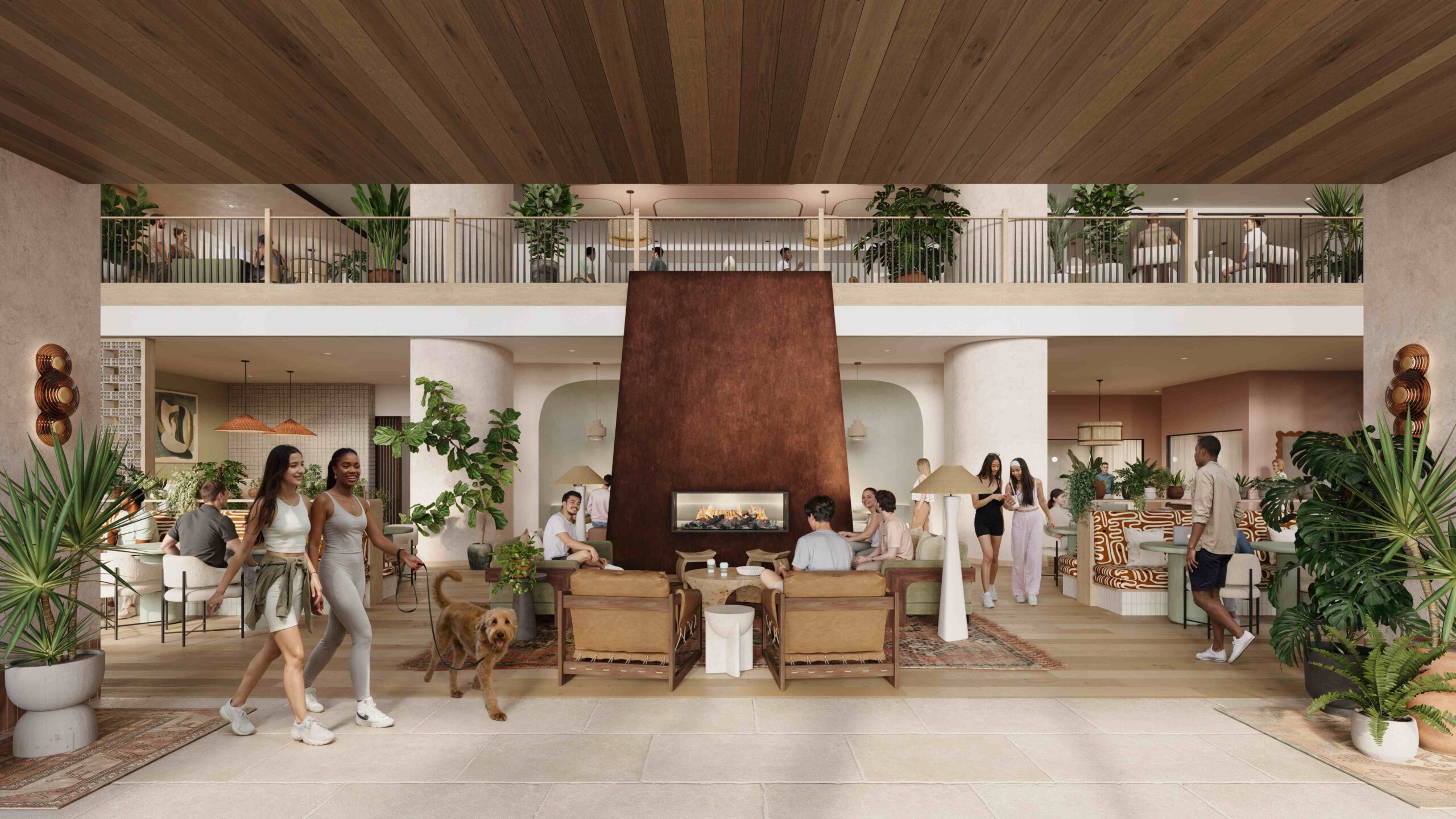 Rambler Tempe’s welcoming lobby provides a bright and airy environment, perfect for studying, relaxing or connecting with friends.