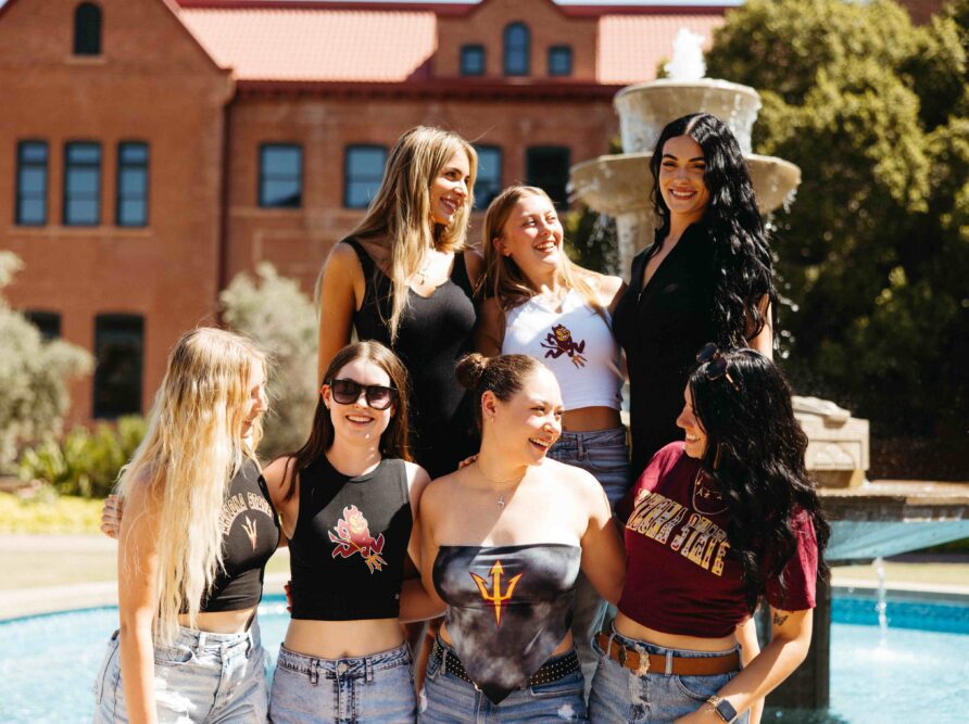 7 ASU girls smiling