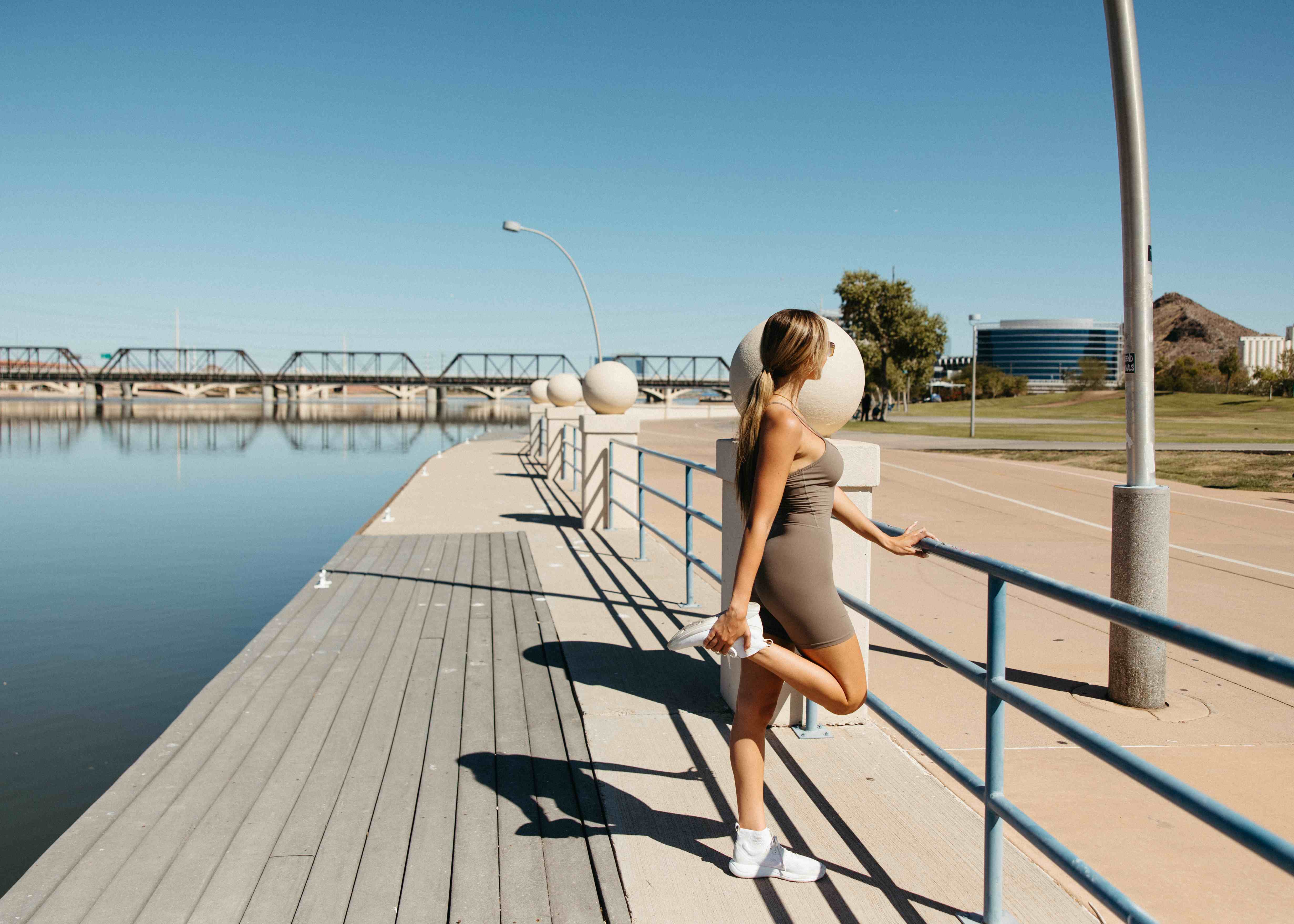 Girl working out near ASU