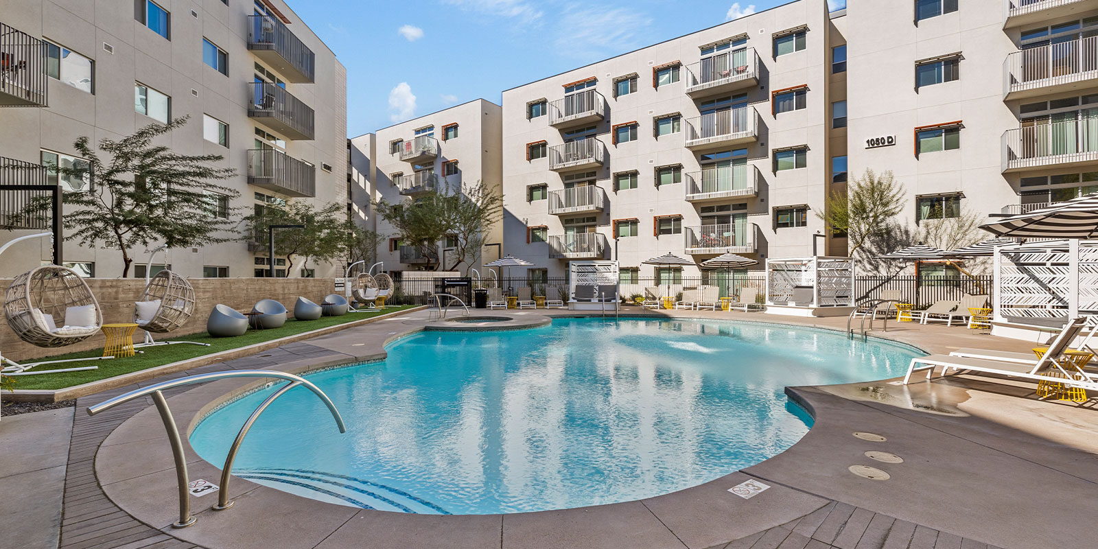 Exterior image of Vertex Apartments.