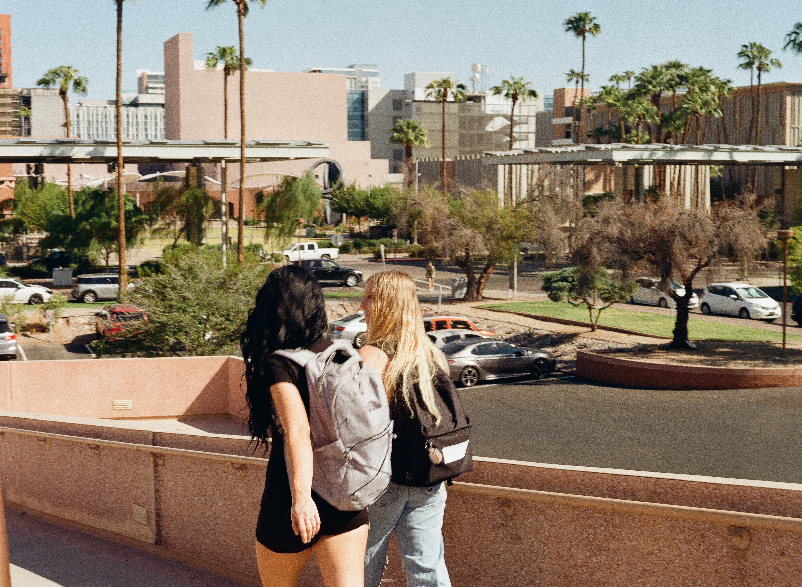 Students walking on campus