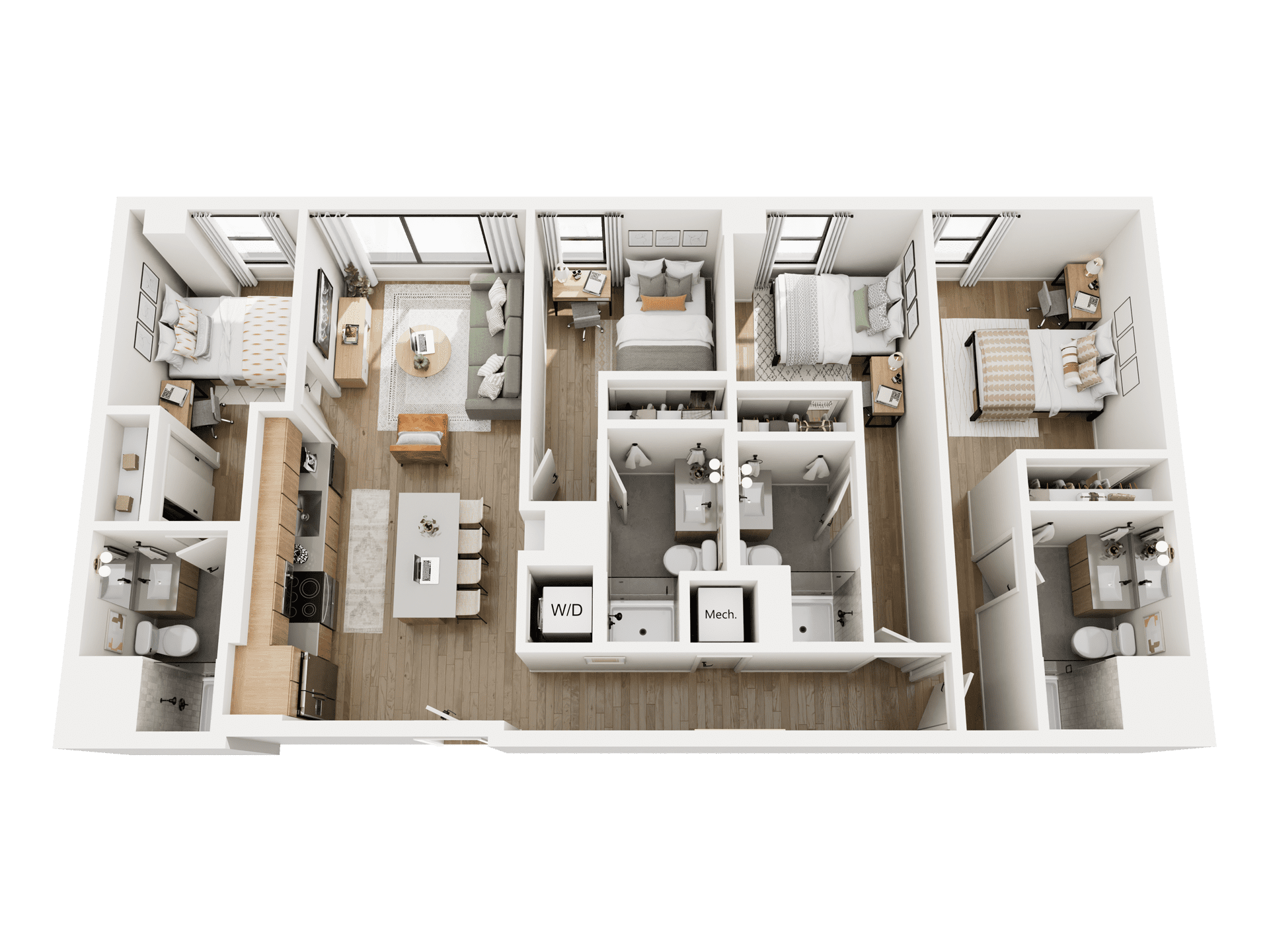 Representative rendering of the Sienna floor plan at Rambler Tempe
