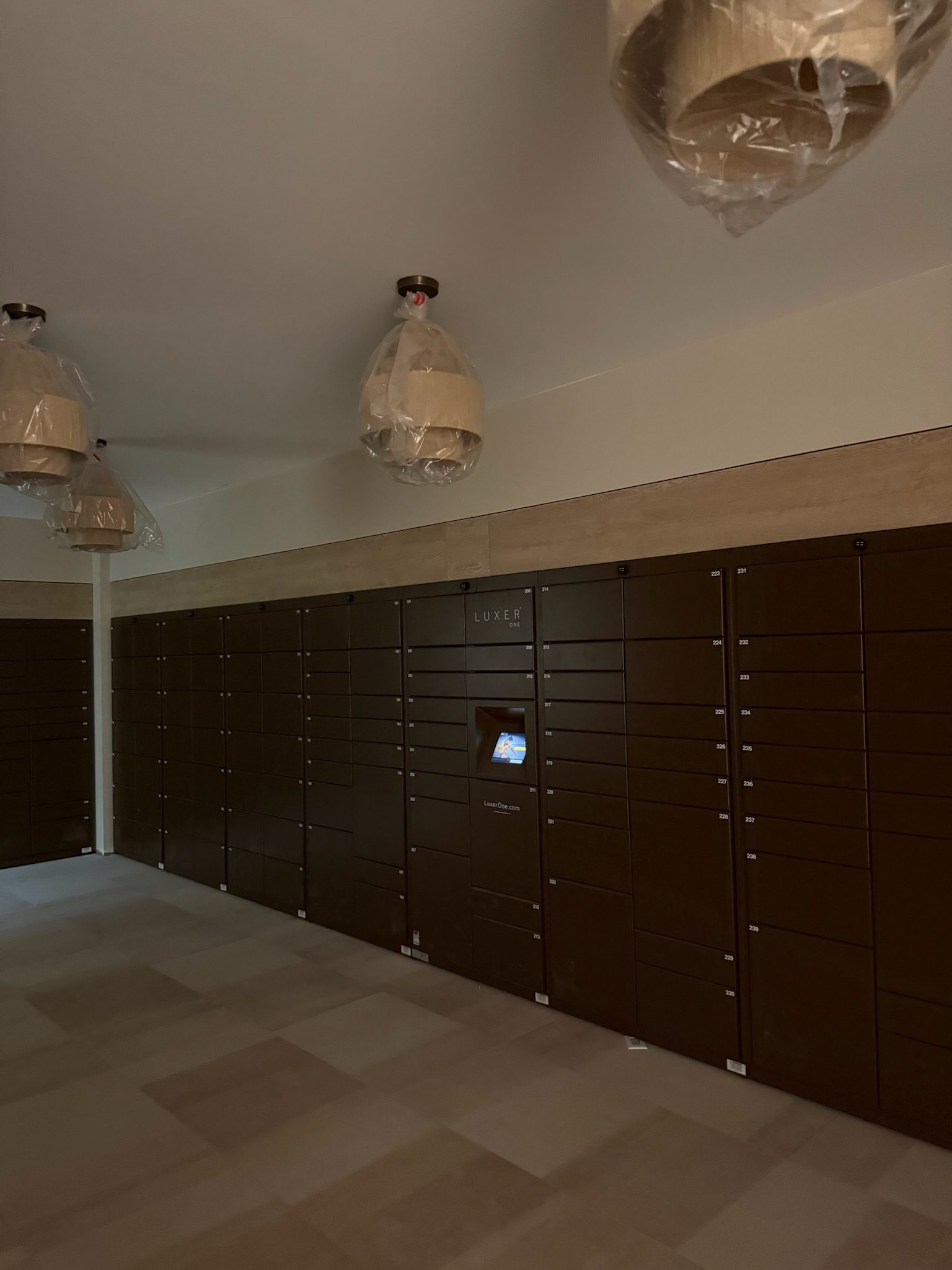 Luxor package lockers fully installed and ready for residents.